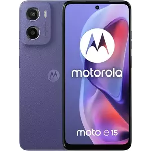 Telefon Mobil Motorola Moto E15 64GB Flash 2GB RAM Dual SIM 4G Lavender imagine