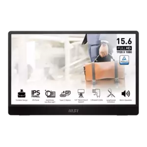 Monitor portabil LED MSI PRO MP161 E2 15.6" Full HD 4ms Black imagine