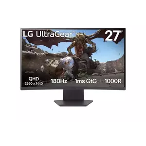 Monitor LED LG 27GS60QC-B 27" Curbat QHD 180Hz 1ms Black imagine