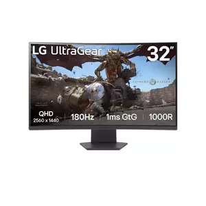 Monitor LED LG UltraGear 32GS60QC-B 31.5" Curbat QHD 180Hz 1ms Black imagine