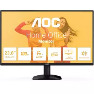 Monitor LED AOC 24B35HM2 23.8" Full HD 100Hz 4ms HDMI VGA Black imagine