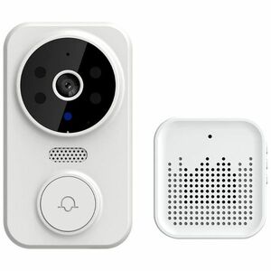 Resigilat Sonerie inteligenta Techstar® M8 Tuya, 1080P, 2.4G WIFI , 800 mAh, DC5V/2A, Vizibilitate nocturna, IP 65, Alb imagine