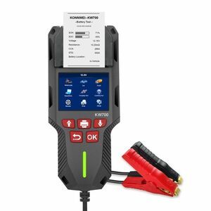 Tester de baterie auto KONNWEI KW700 cu imprimanta integrata, 12V/24V, ecran LCD color, compatibil cu AGM, GEL, EFB, Plumb-acid si Litiu imagine
