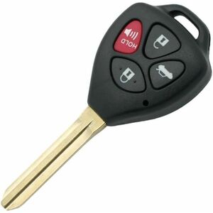 Carcasa Cheie Auto 4 Butoane Compatibila Toyota Corolla, RAV4, Yaris, Camry, Avalon – model 3+1 cu buton rosu PANIC imagine
