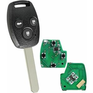 Cheie Auto Completa Programabila, 433MHz, cu 3 butoane, compatibila Honda Civic 2005–2011, Accord, CR-V, Jazz – cip ID48, FCCID: OUCG8D-380H-A, lama Hon66, cu electronica imagine