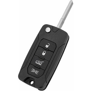 Carcasa Cheie Auto Techstar tip Flip cu 4 butoane, Compatibila Jeep Renegade, Compass, Patriot, Liberty 2014–2021, Fiat 500X, cu Lama imagine