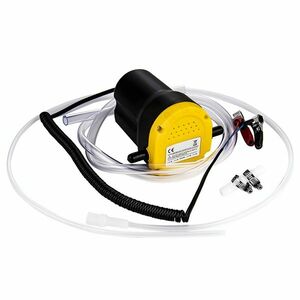Pompa transfer motorina Techstar 12V, 45L/min, cu bypass, autoamorsanta, pompa electrica alimentare motorina cu cleme și furtune incluse imagine