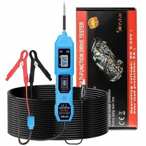 Tester Tensiune Auto Circuite Electrice Techstar® 823, 6-24V cu Afisaj LCD, LED, Clesti si Sonda Otel Inoxidabil imagine
