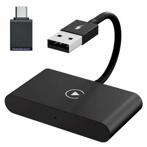 Resigilat Adaptor Wireless Techstar® CTHT-020-2 Pentru Apple CarPlay Si iPhone iOS 10+, Dongle USB-Type C , WiFi 5G, Bluetooth, Conectare Automata, Negru imagine