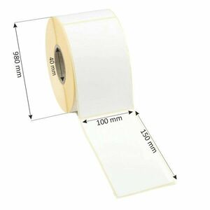 Etichete AWB 100x150 mm, termice autoadezive, rola 350 bucati, albe imagine