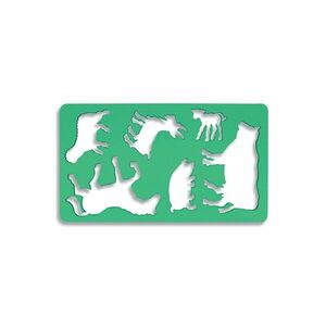 Sablon desen 6 animale domestice, material plastic, 12x0.2x21 cm imagine