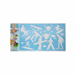 Sablon cu forme pentru desen, diverse forme sport, 26, 5x18, 5 cm imagine