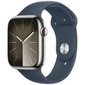 Apple Watch Series 9 2023, GPS + Cellular, Stainless Steel 45mm N/A Silver Excelent imagine