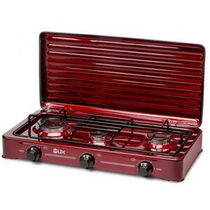 Plita de exterior LDK AMORFO 3 BORDO, Gaz, 3 arzatoare (Bordo) imagine