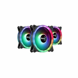 Set 3 ventilatoare Aerocool Duo 12 Pro 120mm, iluminare aRGB imagine