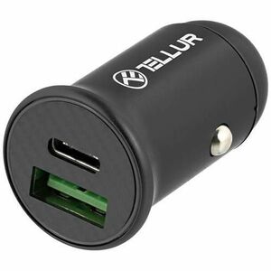 Incarcator auto Tellur PD60W, QC30W, FCC7, Negru imagine