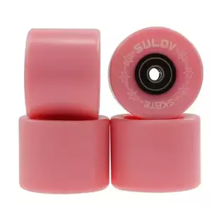 Set 4 roti skateboard Sulov, roz pastel imagine
