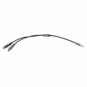 Cablu adaptor stereo KOM0907, jack 3.5 mm, 20 cm, Negru imagine