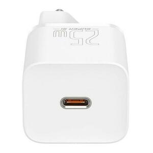Incarcator retea Baseus Super Si, 25W, USB Type-C, 5V/3A (Alb) imagine