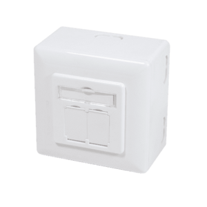 Priza de retea ingropata/aplicata Logilink NP0039A, 2 iesiri RJ-45, Cat6, FTP imagine