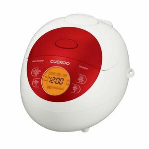 Aparat pentru gatit orez sub presiune, CUCKOO CR-0351F, Acesorii incluse, 5 Programe, 425 W, 0.54 l, Vas detasabil, Display LED, Alb/Rosu imagine
