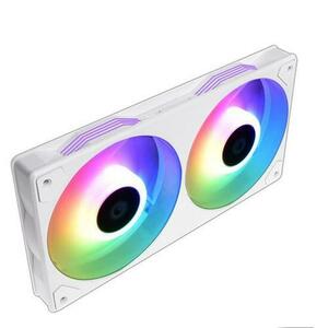 Ventilator ID-Cooling ICEFAN 240, 2x120mm, Iluminare ARGB (Alb) imagine