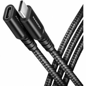 Cablu de date Axagon BUCM32-CF10AB, USB-C Male la USB-C Female, Lungime 1m, PD 240 W, 5A, QC4+ (Negru) imagine