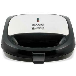 Sandwich maker Zass ZSMD 04, 750 W, Control temperatura, LED (Negru/Argintiu) imagine