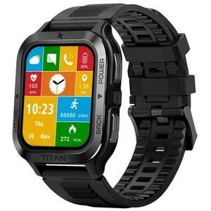 Smartwatch Maxcom FW67 Titan PRO, Bluetooth, Ecran IPS LCD 1.85inch, Monitorizare ritm cardiac, Puls, Oxigen din sange (Negru) imagine