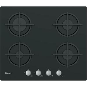 Plita incorporabila Candy CSG6B/4U2, Gaz, 4 arzatoare, Gratar fonta, 60 cm (Negru) imagine
