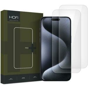Folie de protectie Ecran HOFI Glass PRO+ pentru Apple iPhone 16 Pro Max, Sticla Securizata, Full Glue, Set 2 bucati, 2.5D, Transparenta imagine