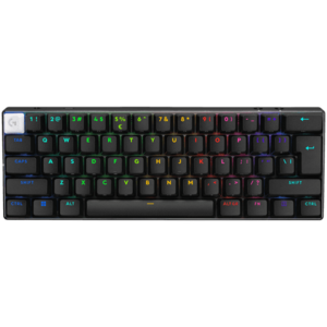 Tastatura Gaming Mecanica Wireless Logitech PRO X 60 LIGHTSPEED, 2.4GHz/Bluetooth, Switch-uri Tactile, Layout US International (Negru) imagine