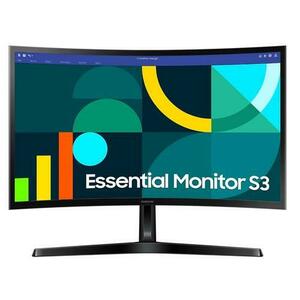 Monitor VA LED Samsung 24inch LS24D366GAUXEN, Full HD (1920 x 1080), VGA, HDMI, Ecran curbat, 100 Hz, 4 ms (Negru) imagine