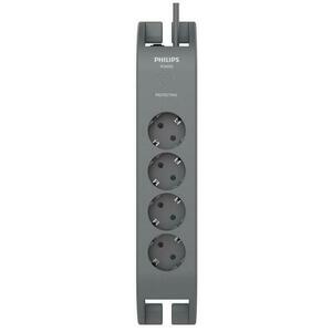 Prelungitor cu protectie Philips SPN3140A/58, 4 prize, 2m, 900 J (Negru) imagine