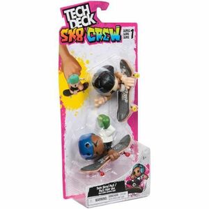 Set 2 Tech Dech Sk8 Crew - Placa si figurina 9.6 cm, Sapca neagra si casca (Albastru) imagine