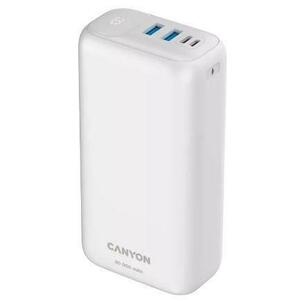 Acumulator Extern Canyon PB301B, 30000 mAh, 2x USB-A, 1x USB Type-C, PD, Quick-Charge, 20W (Alb) imagine