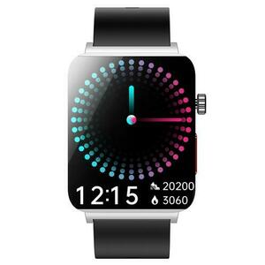 Smartwatch iSEN KS03 PRO, Ecran Touchscreen Color 1.96inch, Monitorizare Glucoza, HRV, ECG, Functii Sanatate, Bluetooth Call, Compatibil iOS/Android (Negru/Argintiu) imagine
