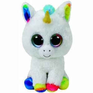 Jucarie de plus TY - Beanie Boos, Unicornul Pixy, 24 cm (Alb) imagine