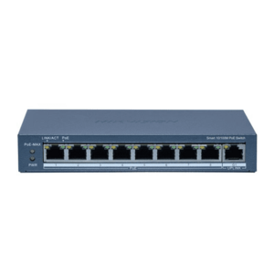 Switch Hikvision DS-3E1309P-EI(B), 8 Porturi, PoE imagine