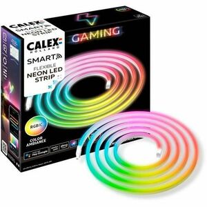 Banda LED RGBIC de gaming inteligenta Calex Neon Flex, Wi-Fi, Bluetooth, Razer Chroma RGB, Game Synchronization, 18W, lumina colorata, IP20, 2m imagine