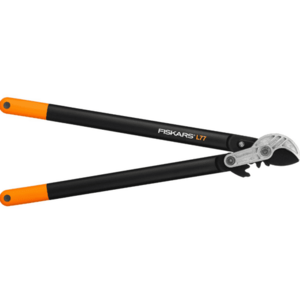 Foarfeca nicovala pentru ramuri groase Fiskars PowerGear L77, L (Portocaliu/Negru) imagine