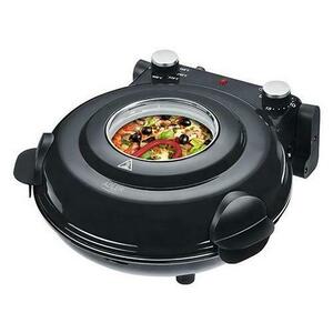 Cuptor electric pizza Adler AD 6314, 1200 W, Geam, Piatra ceramica + 2 lame (Negru) imagine