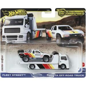 Set masinute Hot Wheels Car Culture - Team transport, Fleet Street cu masinuta Toyota Off-Road Truck, 1: 64 imagine