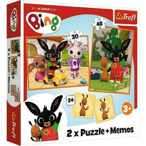 Puzzle Trefl 2 in 1 Memo - Bing si prietenii lui, 30+48 piese imagine