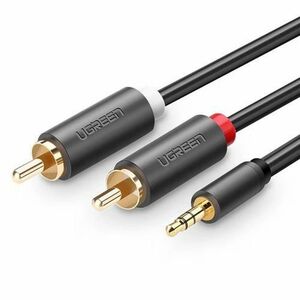 Cablu Audio 3.5mm - 2 x RCA UGREEN AV102, 2m, Negru imagine