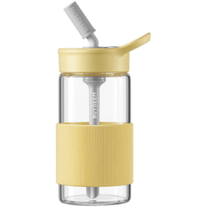 Sticla cu pai portabila BUYDEEM CD1017-MY, 500 ml (Galben) imagine