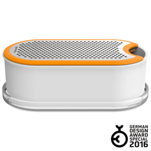 Razatoare cu recipient Fiskars Functional Form, 210 mm, 120 g (Alb) imagine