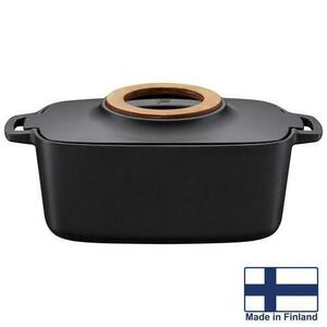 Cratita cu capac, din fonta, antiaderenta, Fiskars Norden, 5 l (Negru) imagine
