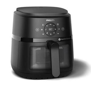 Friteuza fara ulei Philips NA220/00 Seria 2000, 4.2 l, 9 programe, 13 metode de gatit, Fereastra de gatit, Ecran tactil, Tehnologie RapidAir, Controlul timpului pana la 60 min (Negru) imagine
