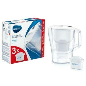 Cana filtrare apa BRITA Aluna Starter pack BR1040564, 2.4 l + 3 filtre Maxtra+ (Alb) imagine